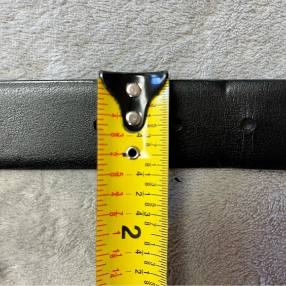 Perry Ellis Black & Brown Reversible Bonded Leather Unisex Belt - Picture 10 of 11